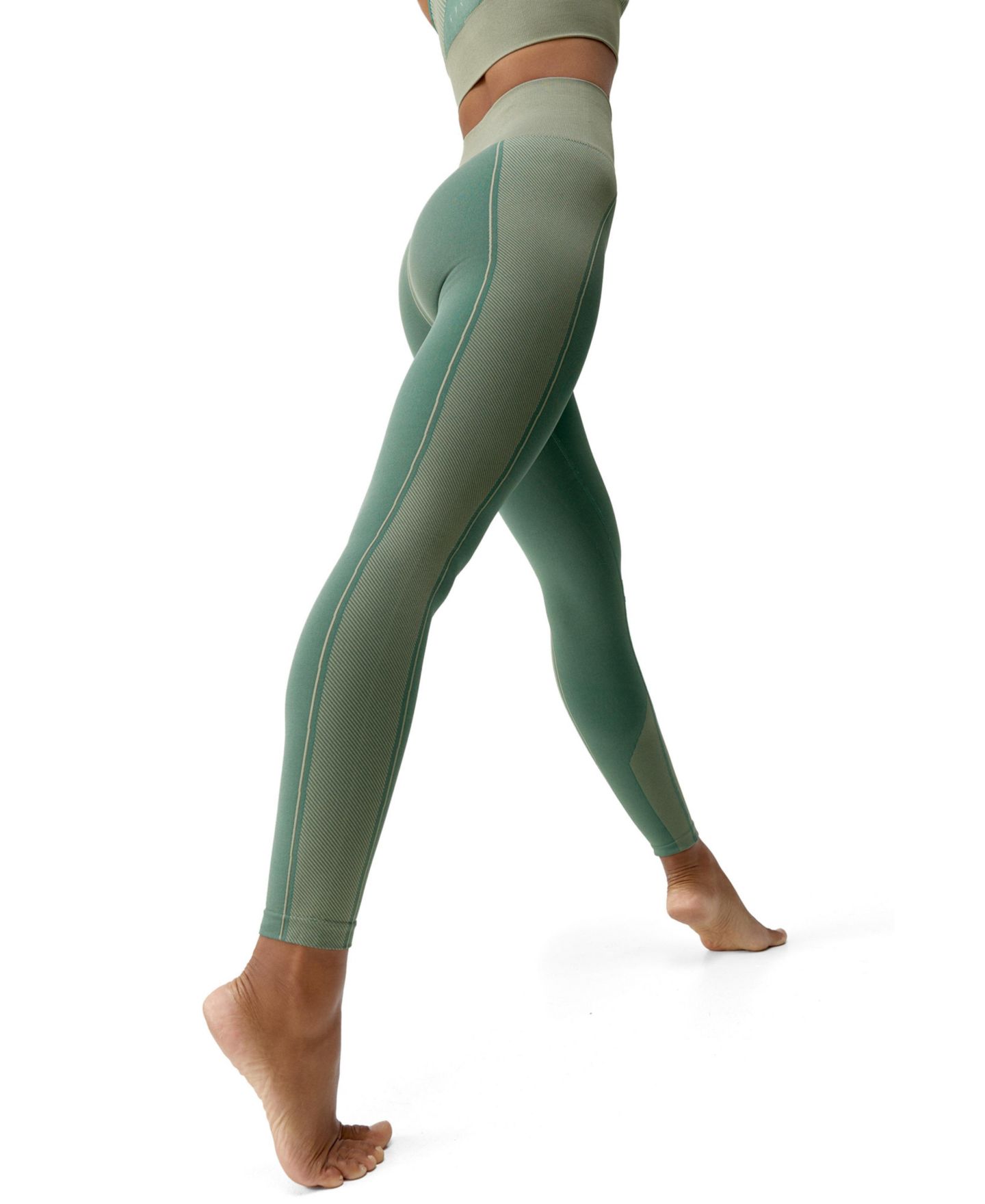 Женские леггинсы Born Living Yoga Buddha Seamless High-Rise Sport, цвет: Глубокий зелёный — фото 3
