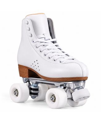 Deluxe Double Row Quad Skates Classic High Top Microfiber Leather Outdoor Indoor Skates For Adults Beginners