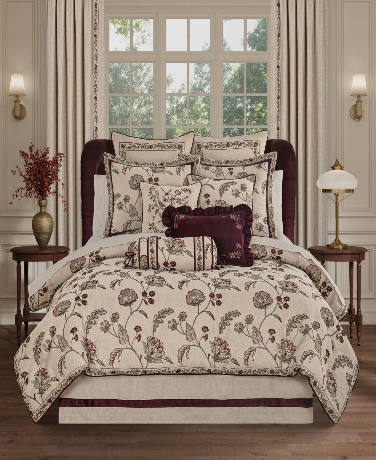 J Queen New York The Grove Embroidered 4-Piece Comforter Set, King