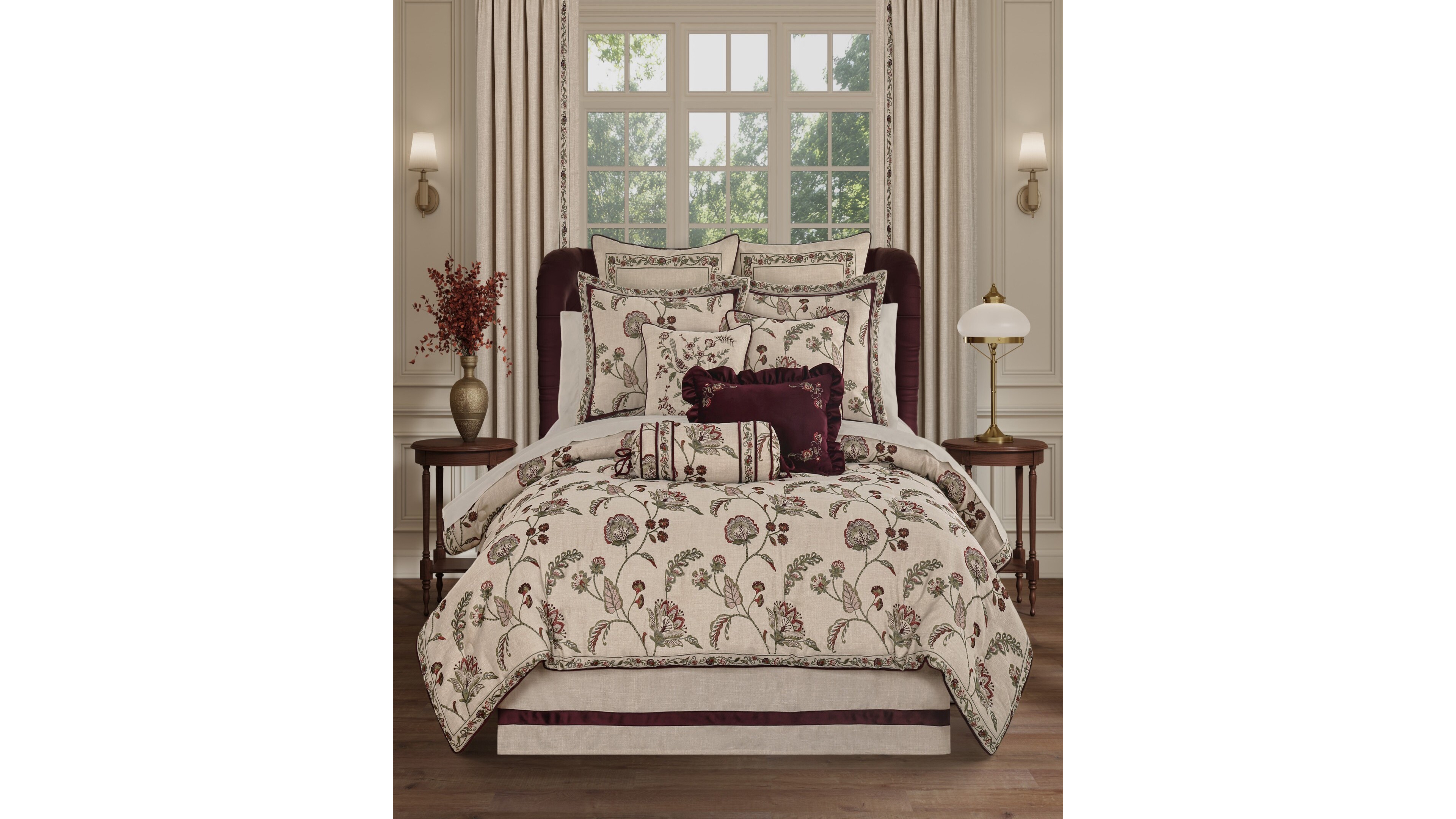 J Queen New York The Grove Embroidered 4-Piece Comforter Set, King