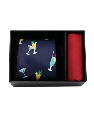 Men's Cocktail Classic Tie and Pocket Square, 2-Piece Set