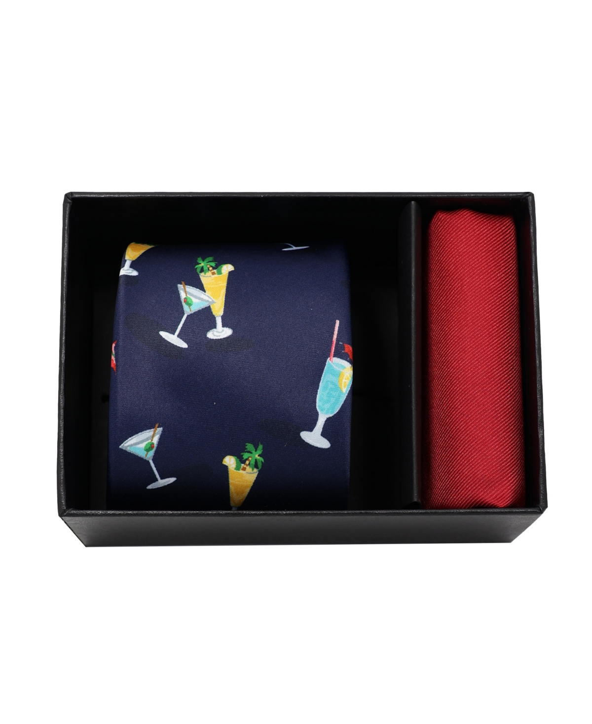 Nicole Miller Men's Cocktail Classic Tie and Pocket Square, 2-Piece Set - Navy