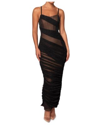 Women's Catalina Sweetheart Lurex-Knit Maxi Dress