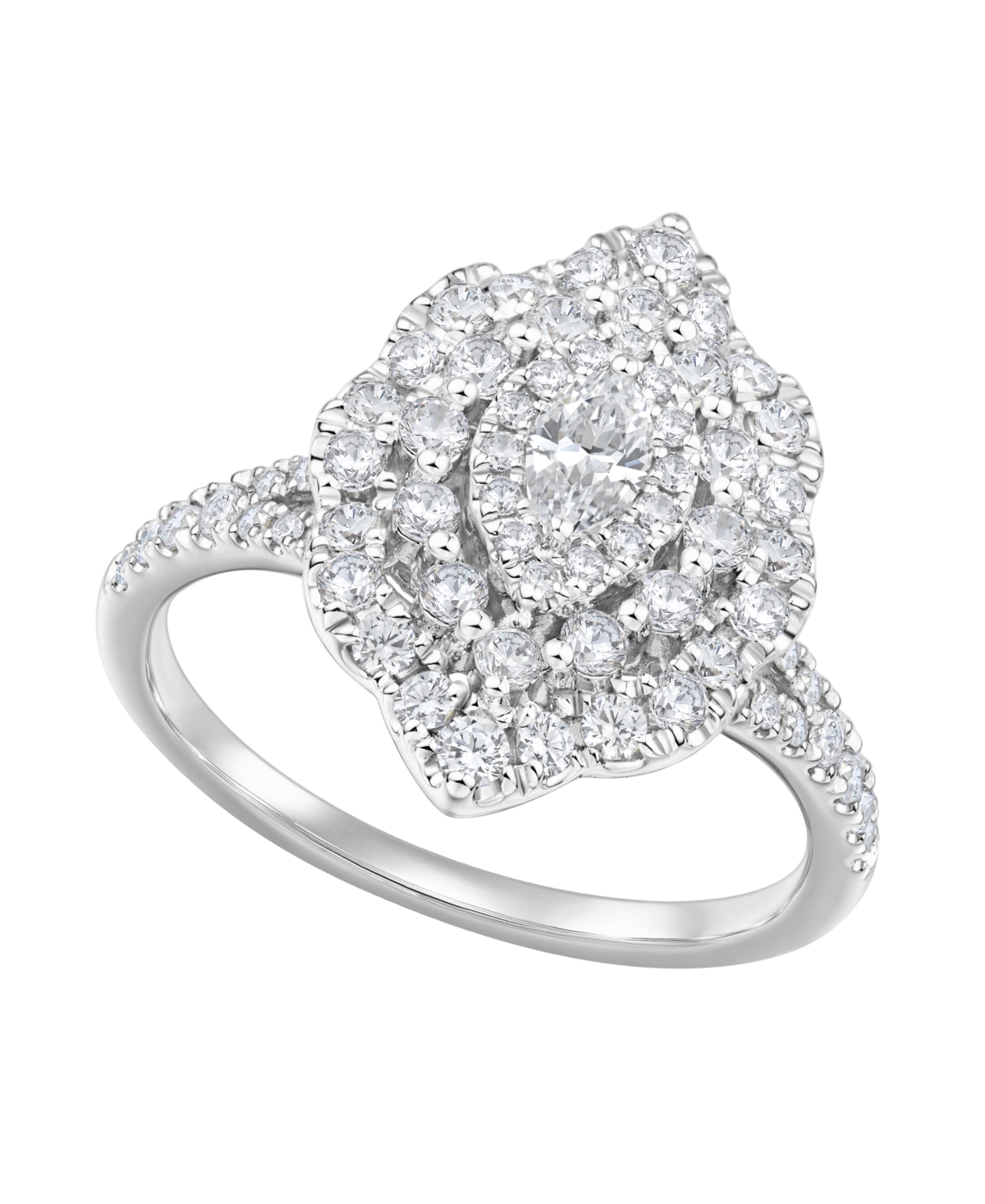 Macy's Diamond Halo Marquise Ring (1 ct. t.w.) in 14k White Gold