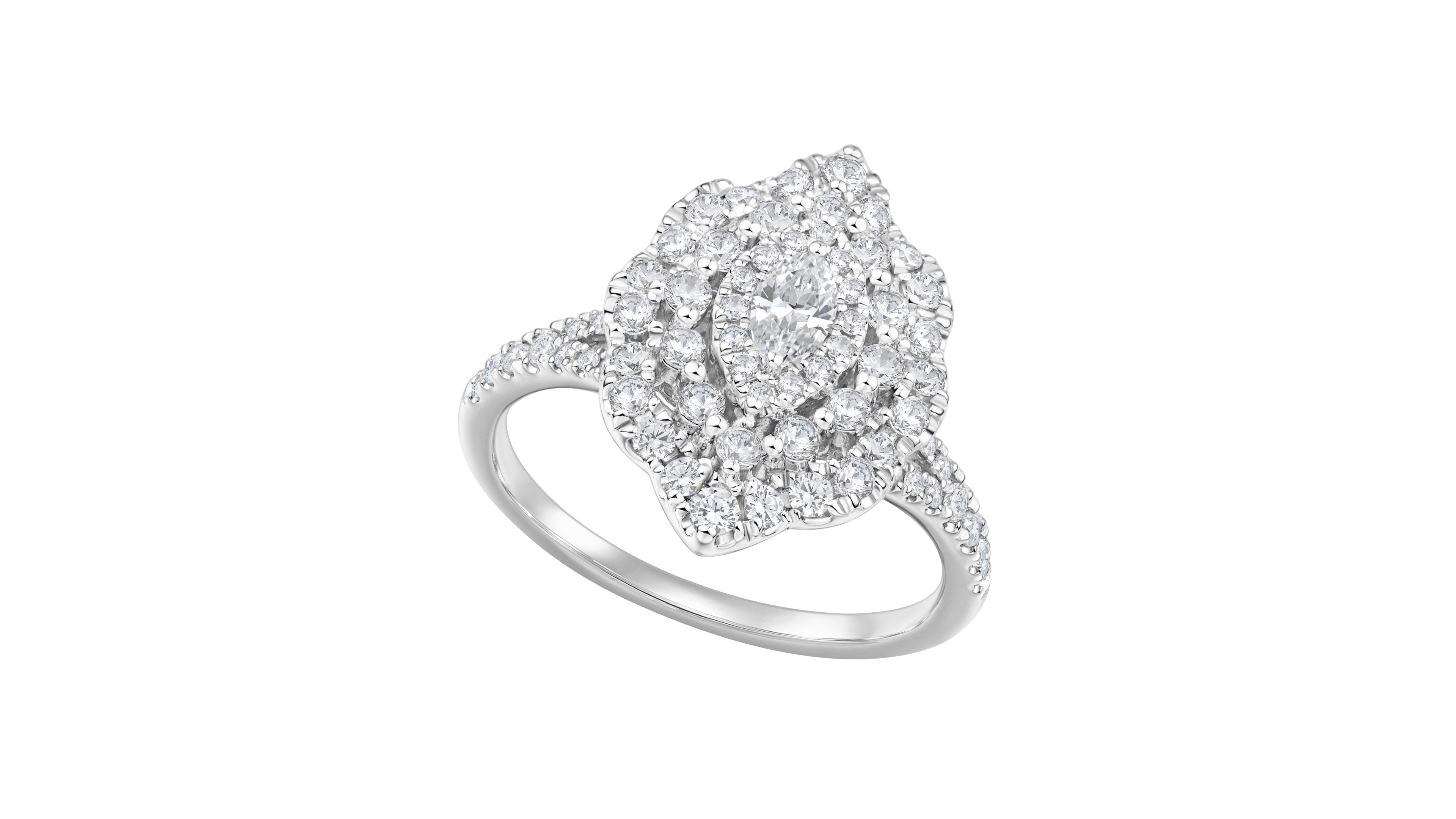 Macy's Diamond Halo Marquise Ring (1 ct. t.w.) in 14k White Gold