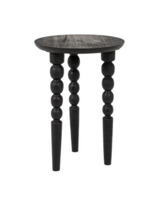Mango Wood Spindle Side Table