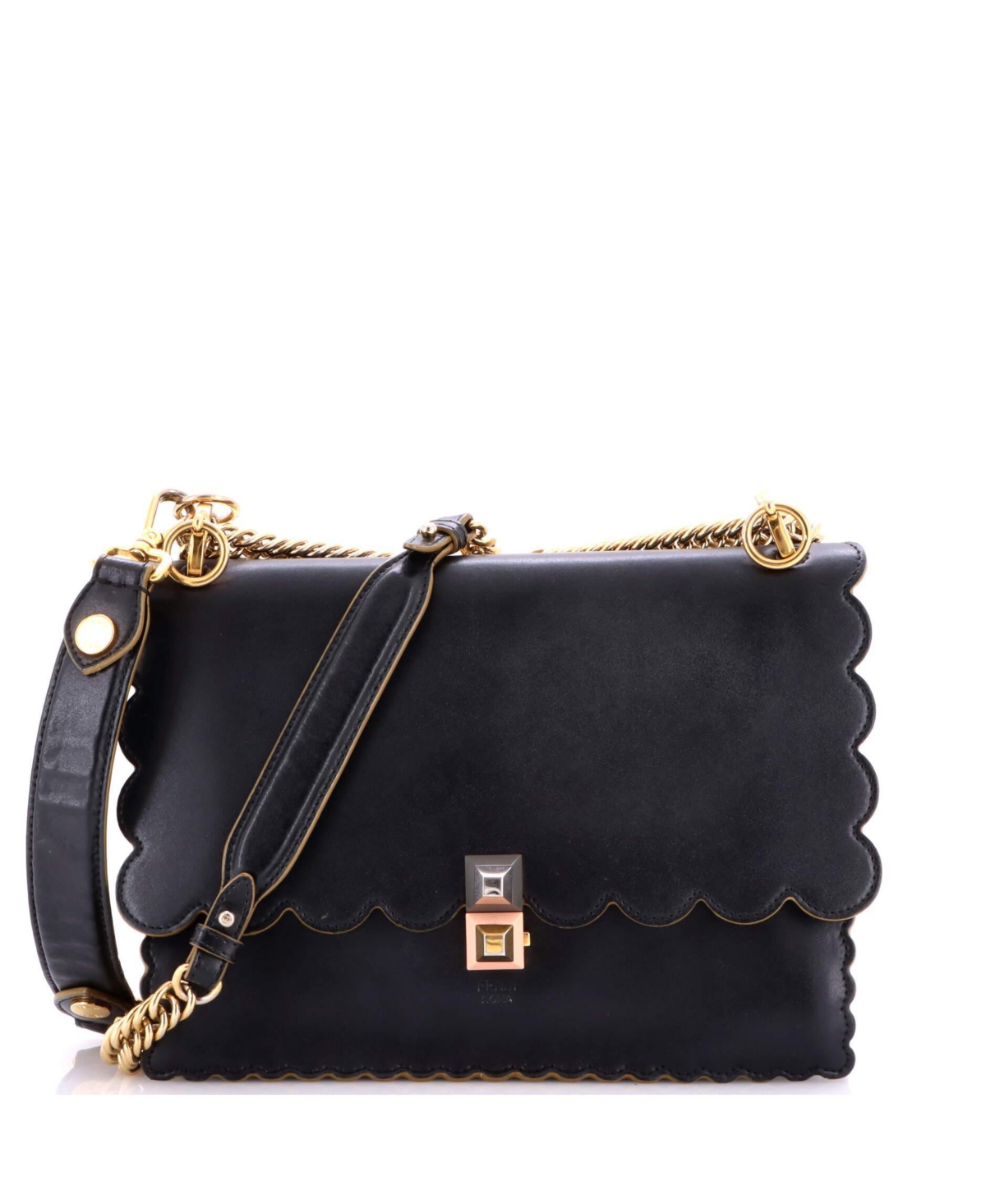 Pre-Owned Fendi Medium Kan I Bag Leather