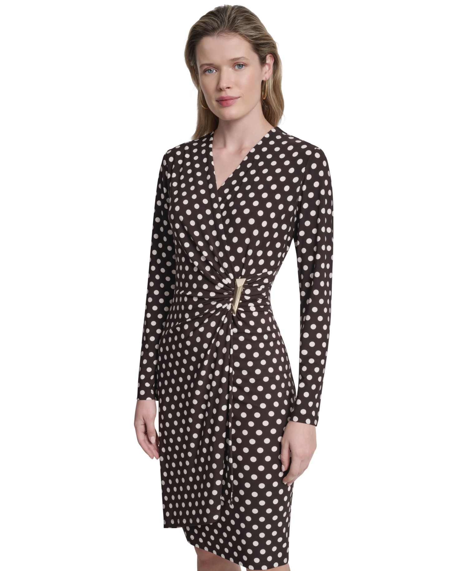 Women's Long-Sleeve Knee Length Dress