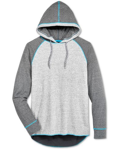 Retrofit Men's Nep Stripe Raglan-Sleeve Hoodie