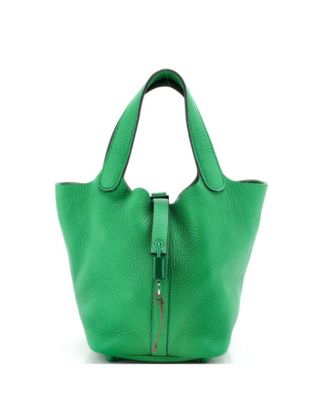 Pre-Owned Hermes PM Monochrome Picotin Lock Bag Clemence