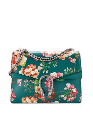 Small Dionysus Bag Blooms Print Leather