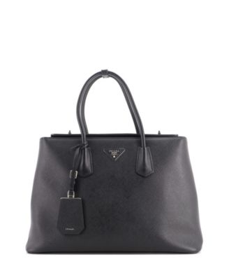 Medium Turnlock Cuir Twin Tote Saffiano Leather
