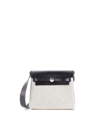 Pre-Owned Hermes 20 Herbag Zip Toile and Leather