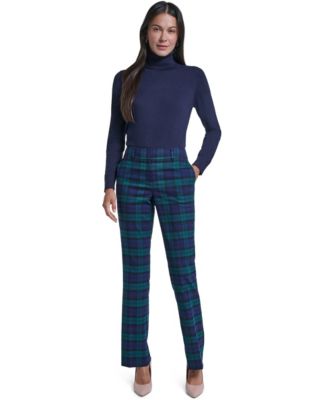 Women's Sutton Plaid Straight Pants