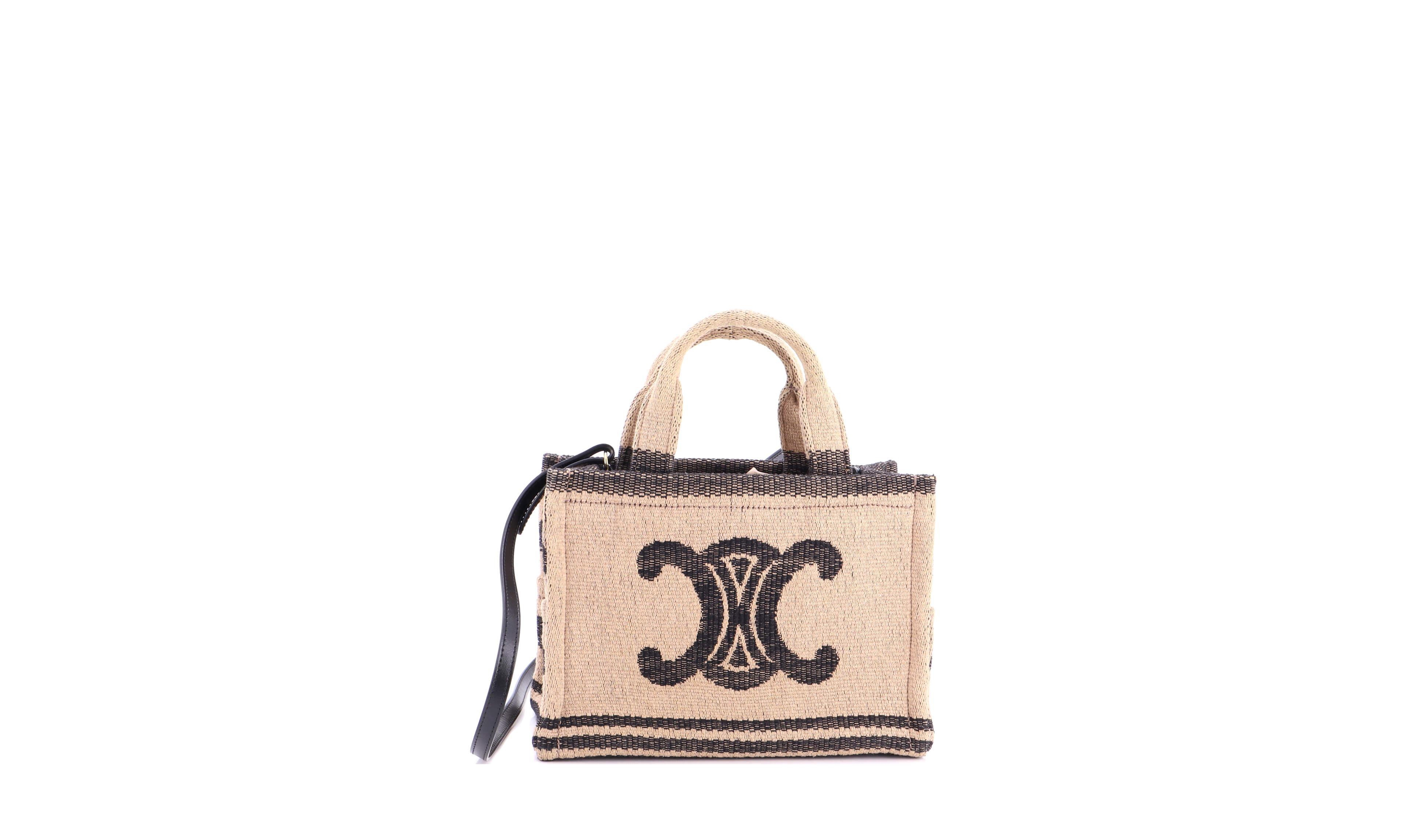 Pre-Owned Celine Small Cabas Thais Tote Triomphe Printed Textile