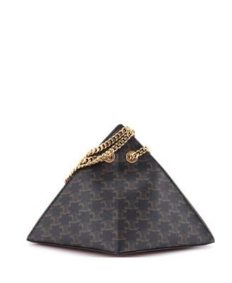 Pyramid Chain Shoulder Bag Triomphe Coated Canvas