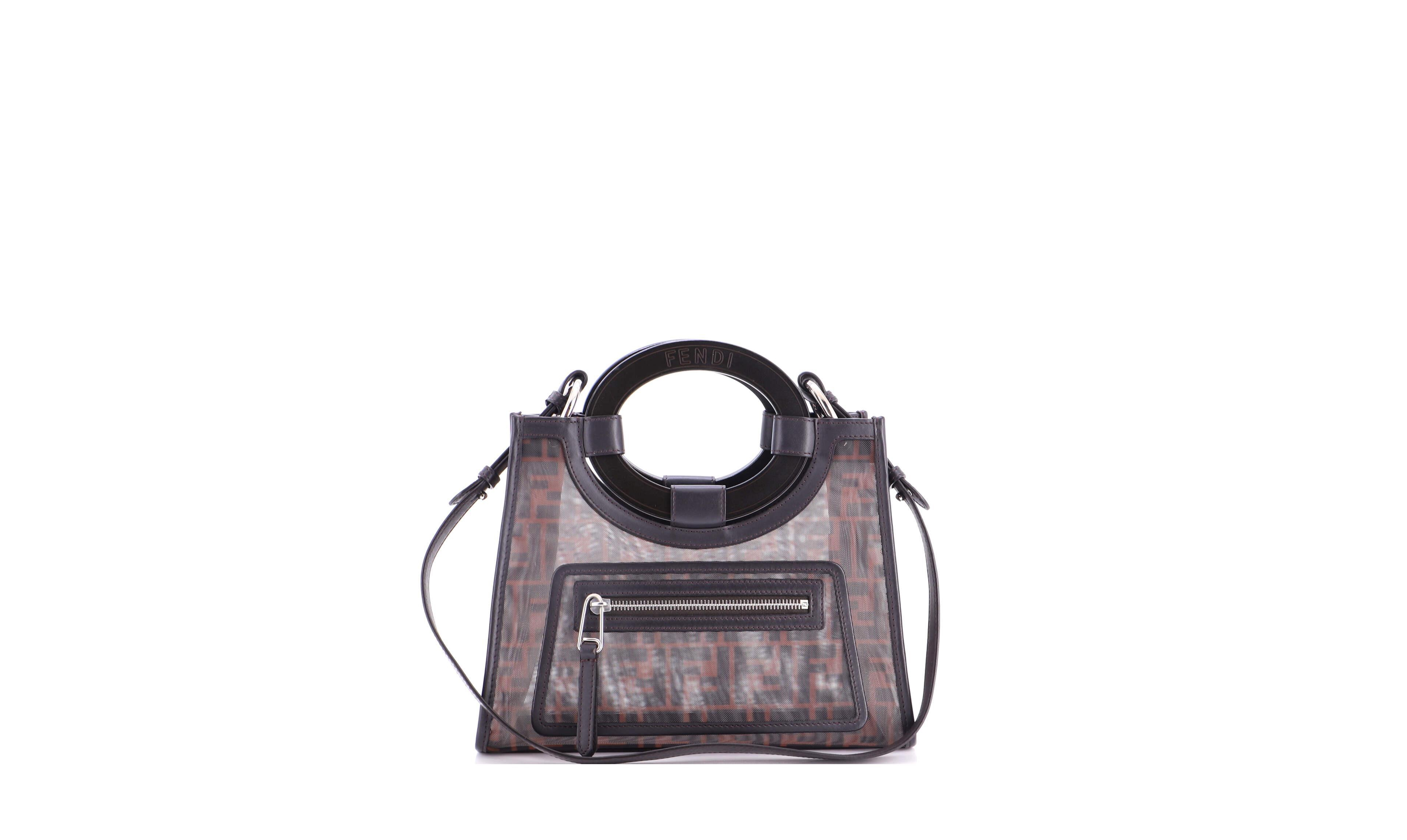 Pre-Owned Fendi Small Runaway Shopper Tote Zucca Mesh