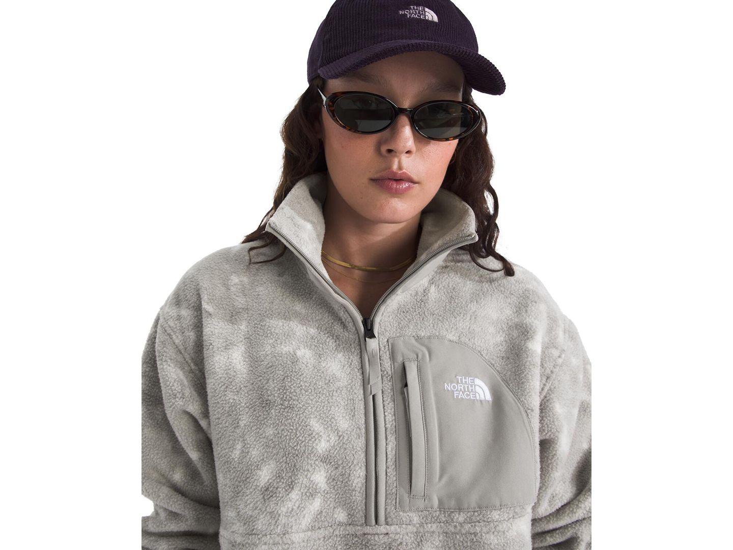 Женская куртка The North Face Yumiori Off Peak Water-Resistant Fleece Quarter-Zip, цвет: Серо-бежевый — фото 3
