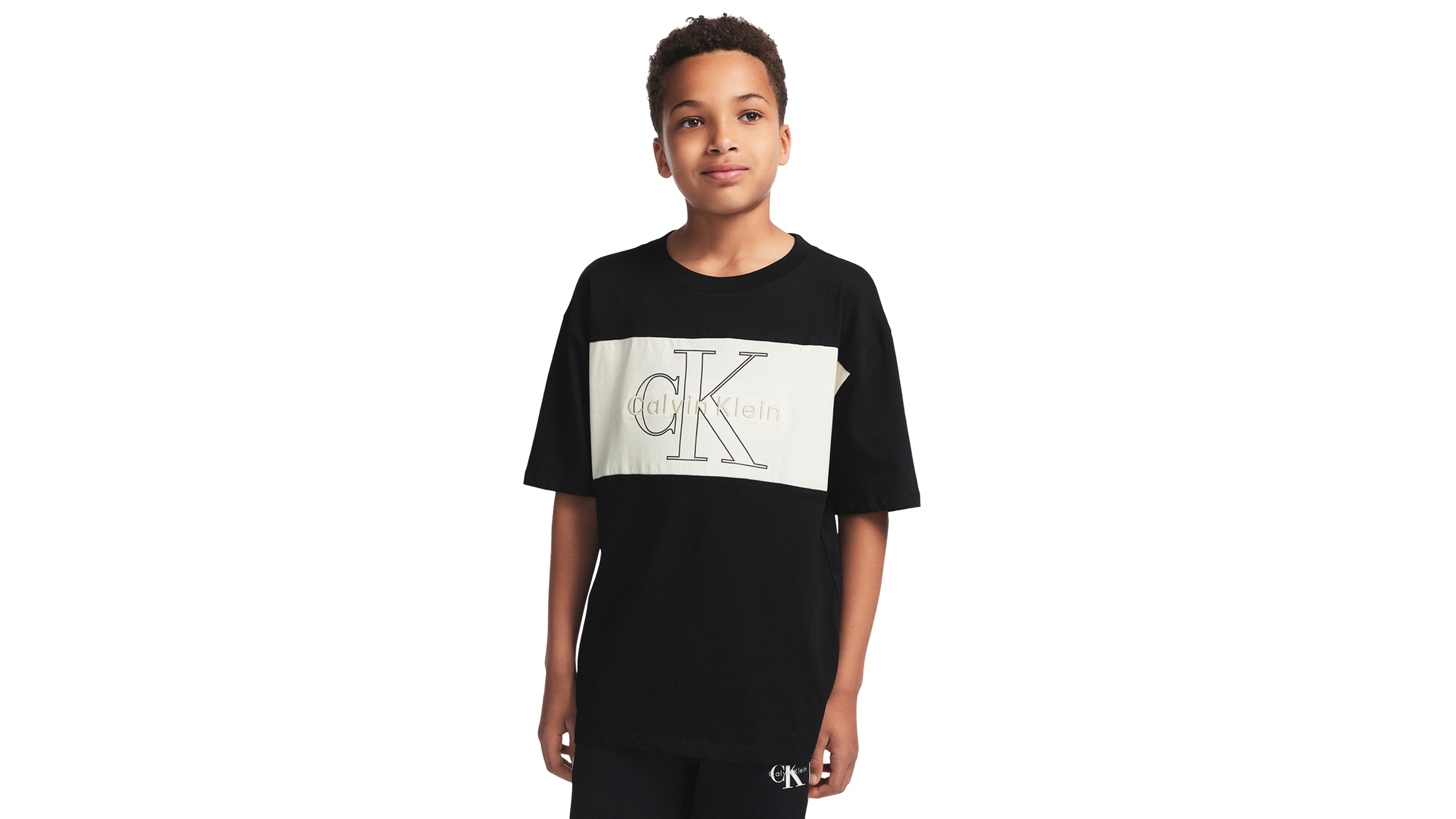 Calvin Klein Boys' 8-20 Embroidered Short-Sleeve T-Shirt