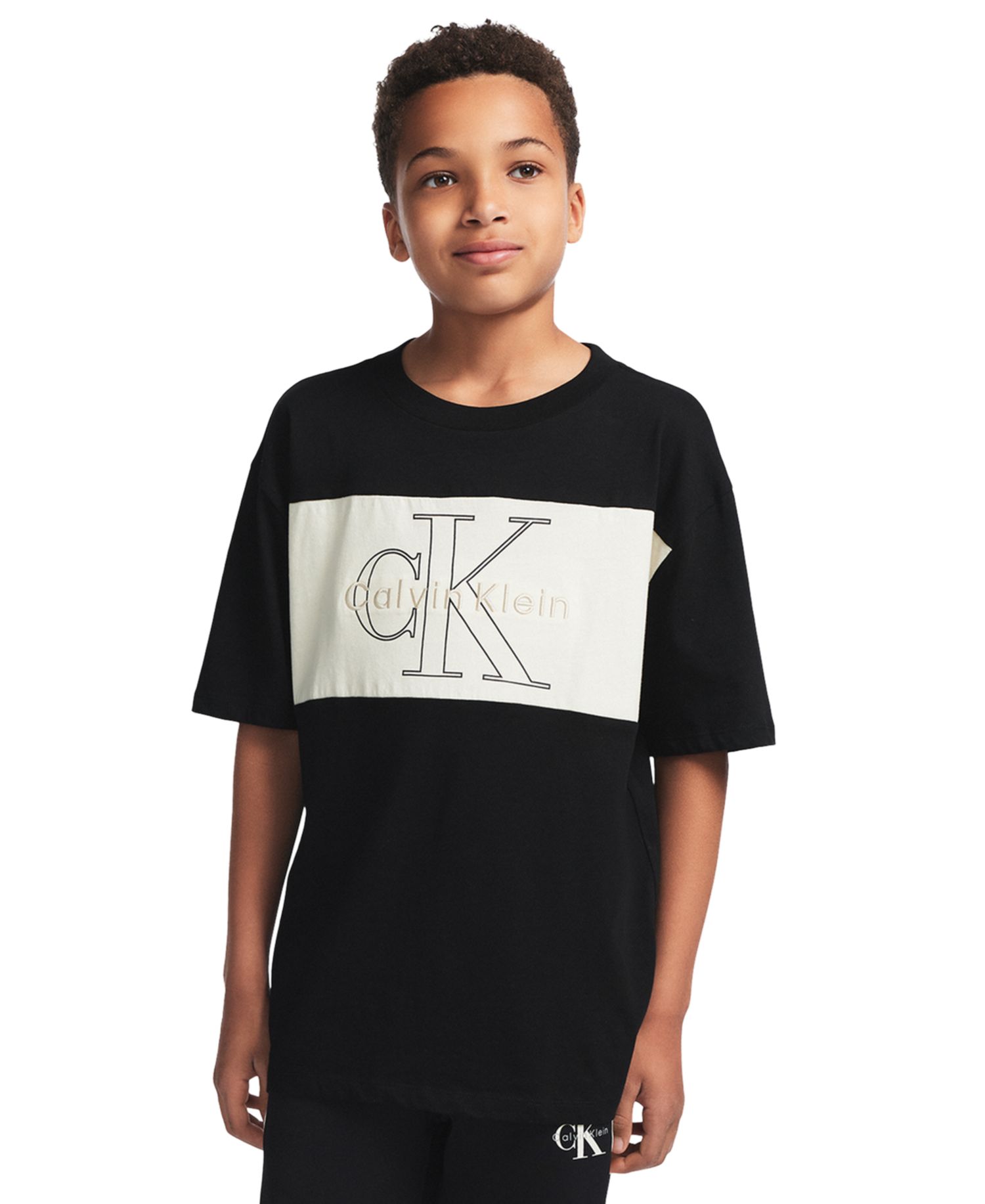Boys' 8-20 Embroidered Short-Sleeve T-Shirt