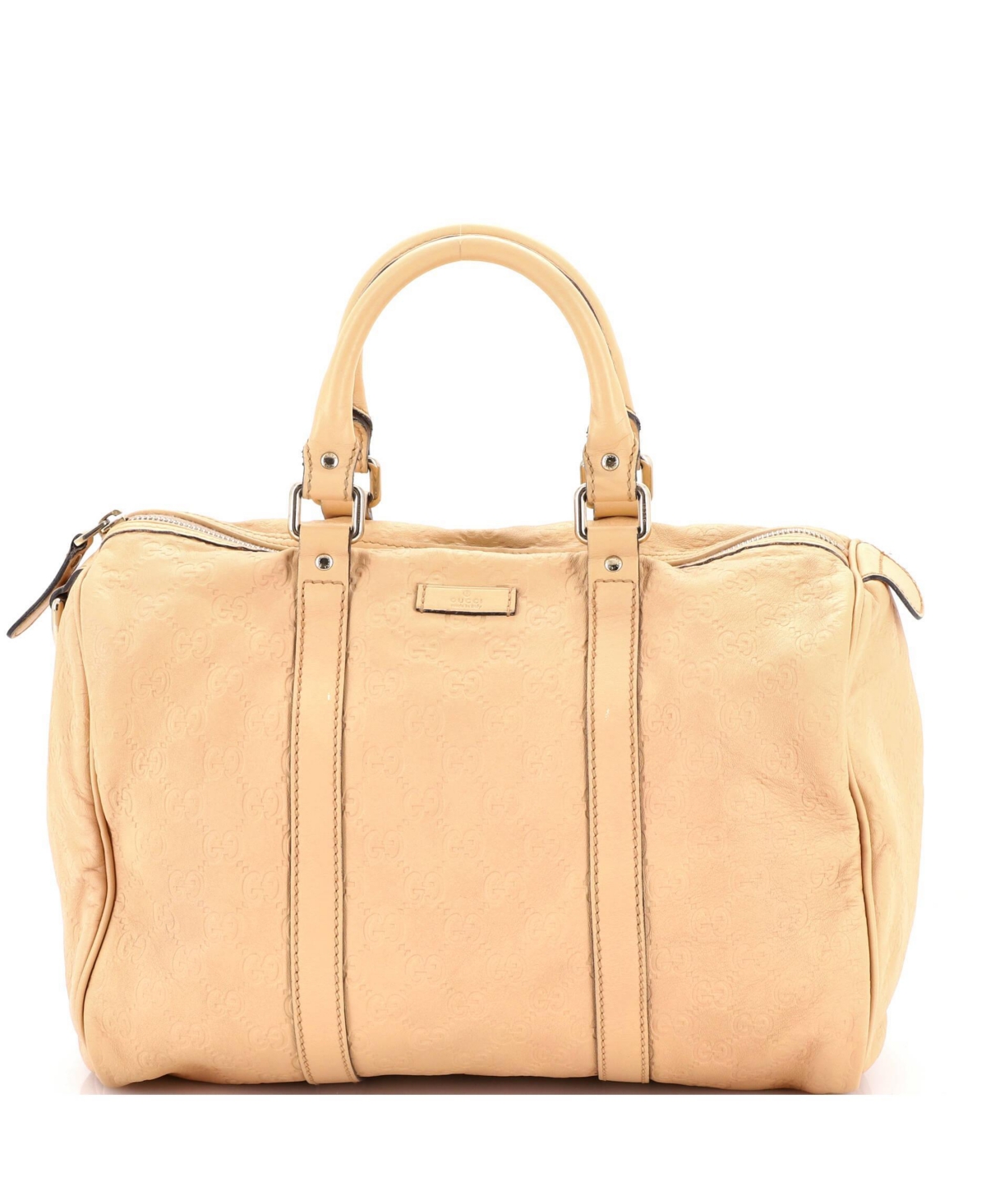 Pre-Owned Gucci Medium Joy Boston Bag Guccissima Leather - Red