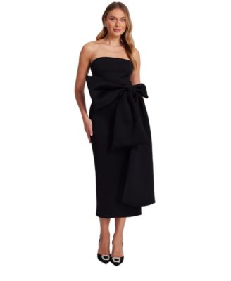 Women's Strapless Bow Midaxi Dress