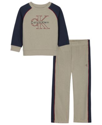 Boys' 4-7 Long-Sleeve Pull-On Crewneck Sweatshirt and Joggers, 2-Piece Set