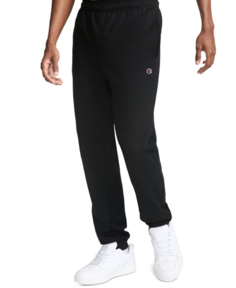 Мужские брюки Champion Midweight Regular-Fit Fleece Joggers, цвет: Чёрный