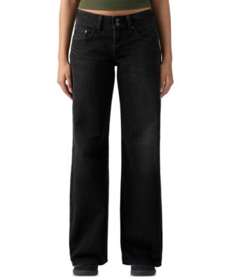Women's Super-Low Double-Button Relaxed-Fit Denim Jeans