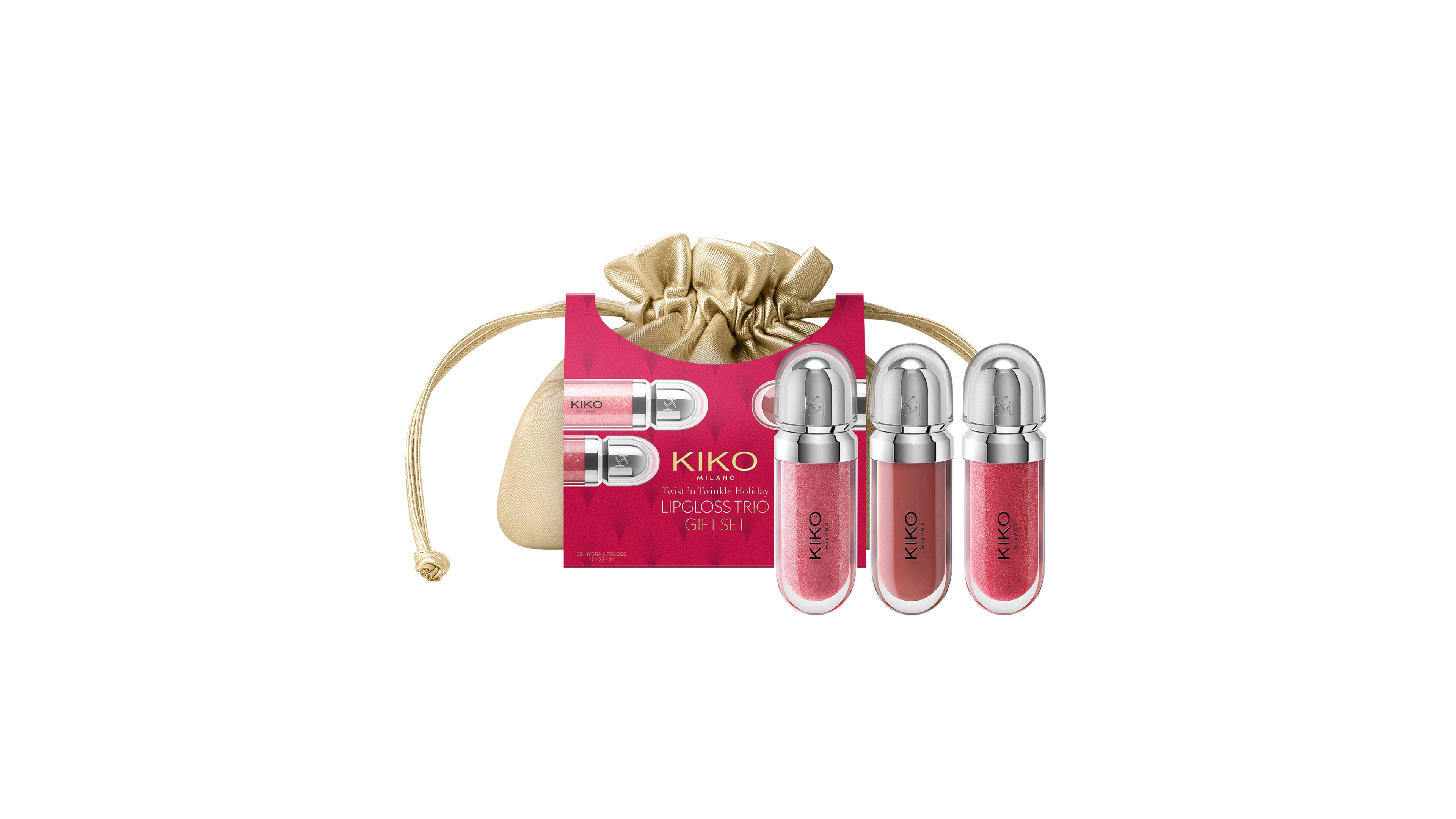 Kiko Milano 3-Piece Lip Gloss Trio Gift Set