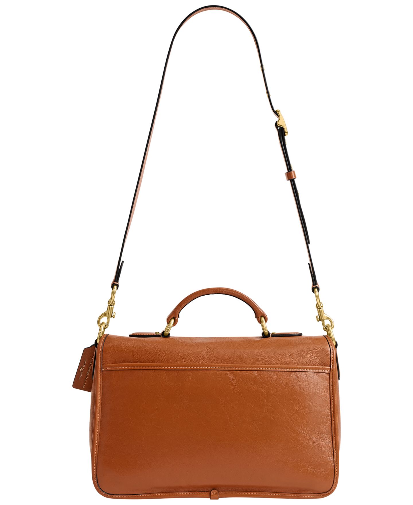 Женская сумка-сэтчел Coach Metropolitan Medium из глазурованной кожи, цвет: Янтарный коричневый — фото 2