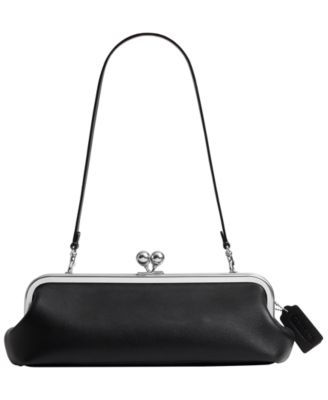 Cashin Carry Small Kiss-Lock Leather Clutch Bag