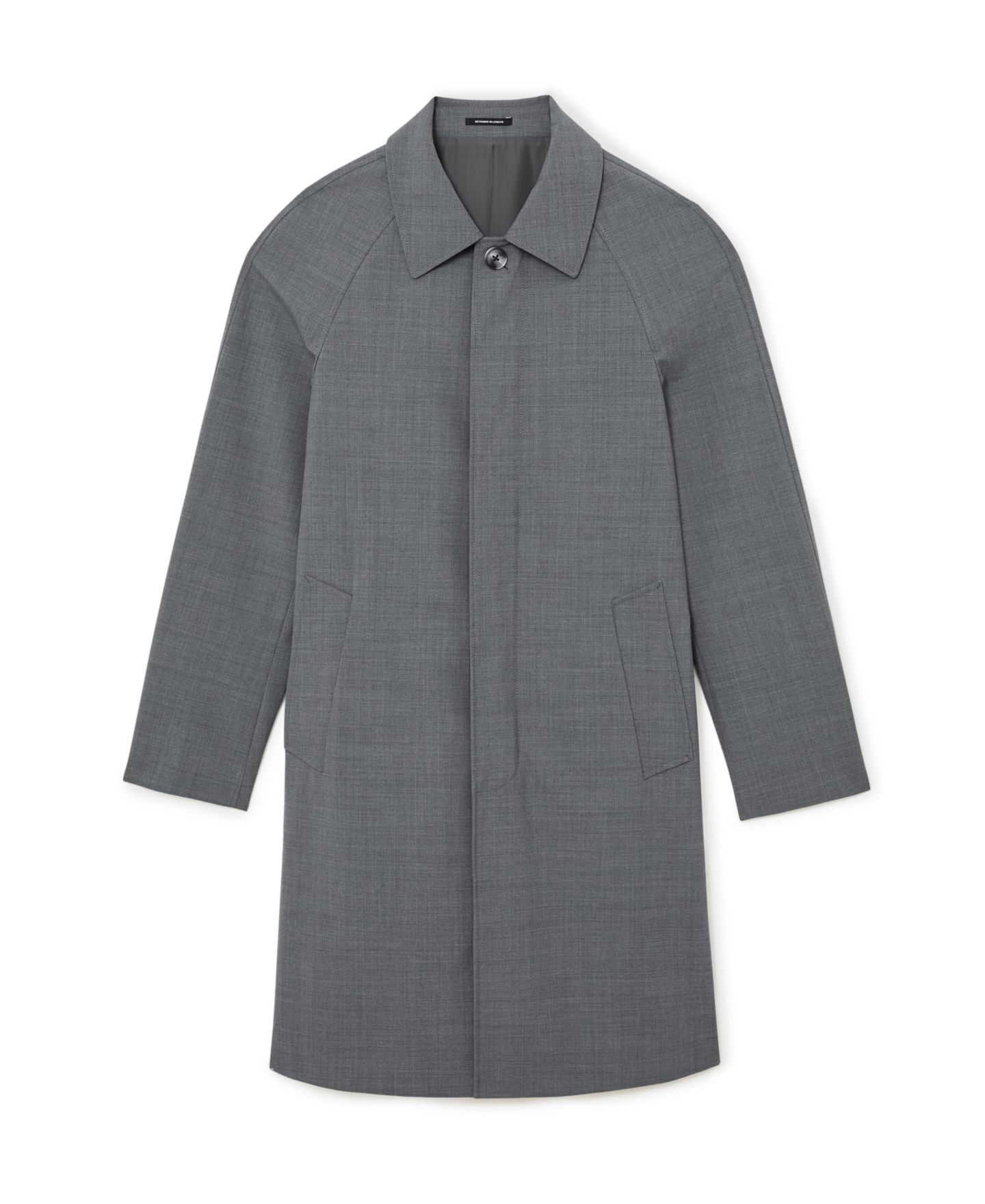 Мужские куртки REISS Canton Single-Breasted Raglan Raincoat, цвет: Серый — фото 2