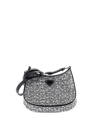 Small Cleo Shoulder Bag Crystal Embellished Satin