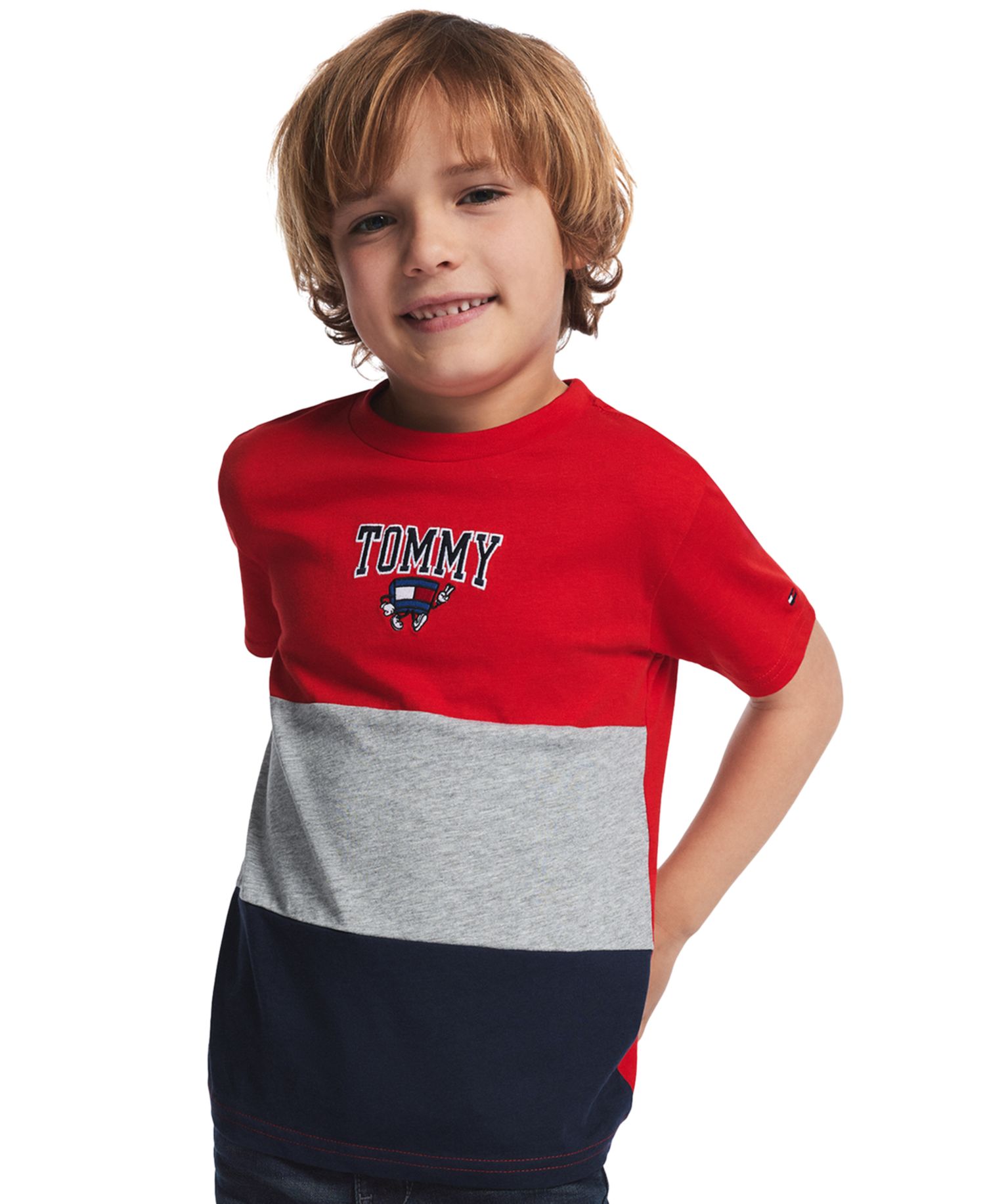 Boys' 2T-7 Mascot Color-Blocked Short-Sleeve T-Shirt