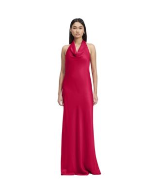 Women's Elara Cowl Neck Open Back Sleeveless Maxi Dress