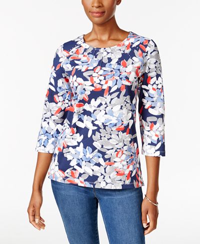 Alfred Dunner Uptown Girl Floral-Print Top