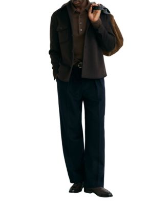 Men's Liam Wool-Blend Twin Flap Pockets Overshirt