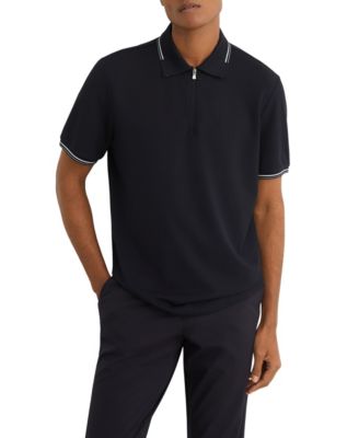 Men's Camino Palm-Print Cuban-Collar Polo Shirt