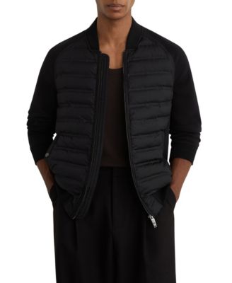 Men's Rami Quilted-Hybrid Bomber Jacket