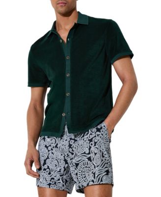Men's Eden Towelling Short-Sleeve Cuban Collar Shirt
