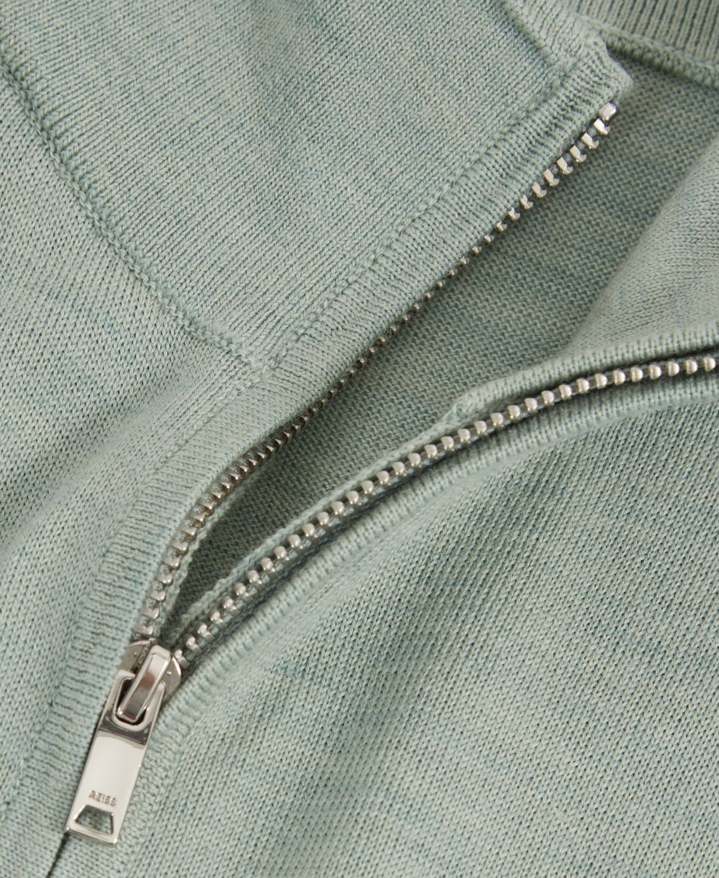 Мужской свитер REISS Blackhall Slim-Fit Funnel-Neck Merino Wool, цвет: Шалфейный зелёный меланжевый — фото 4