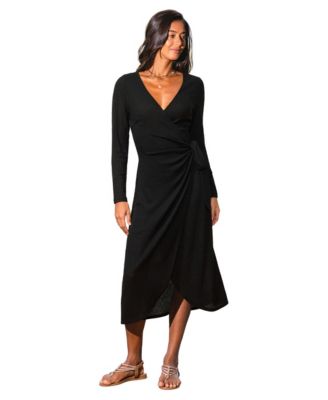 Women's On Top of the World V-Neck Long-Sleeve Midi Dress