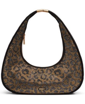 Margot Animal Print Embellished Medium Shoulder Handbag