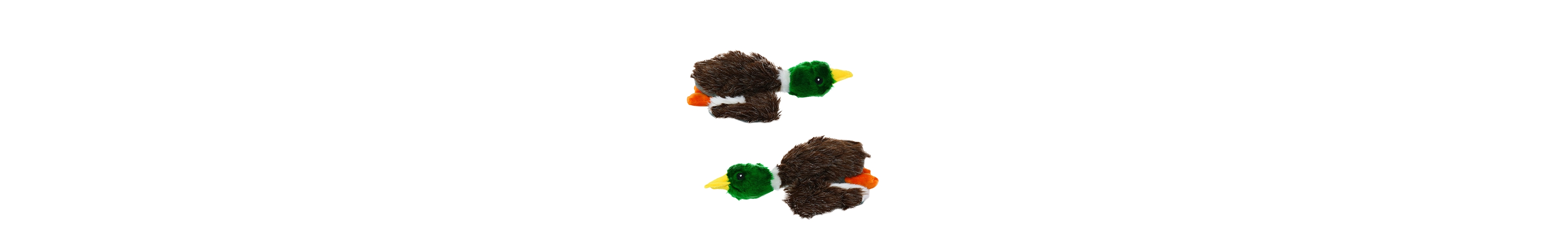 Mighty Jr Nature Flying Duck 2 Pack, Durable Plush Squeaky Dog Toy