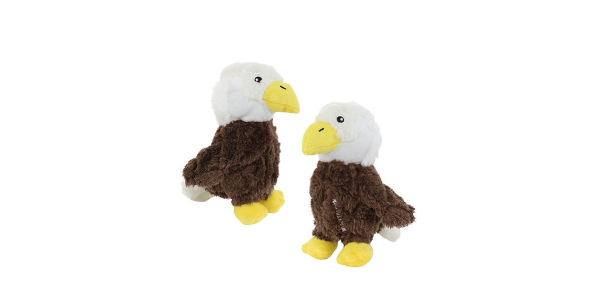 Mighty Jr Nature Eagle, Durable Plush Squeaky Dog Toy