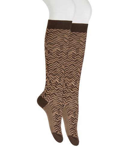 Hue Women's Pique Herringbone Knee-High Socks