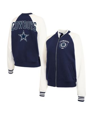 Women's  Navy Dallas Cowboys Full-Zip Fleece Varsity Jacket