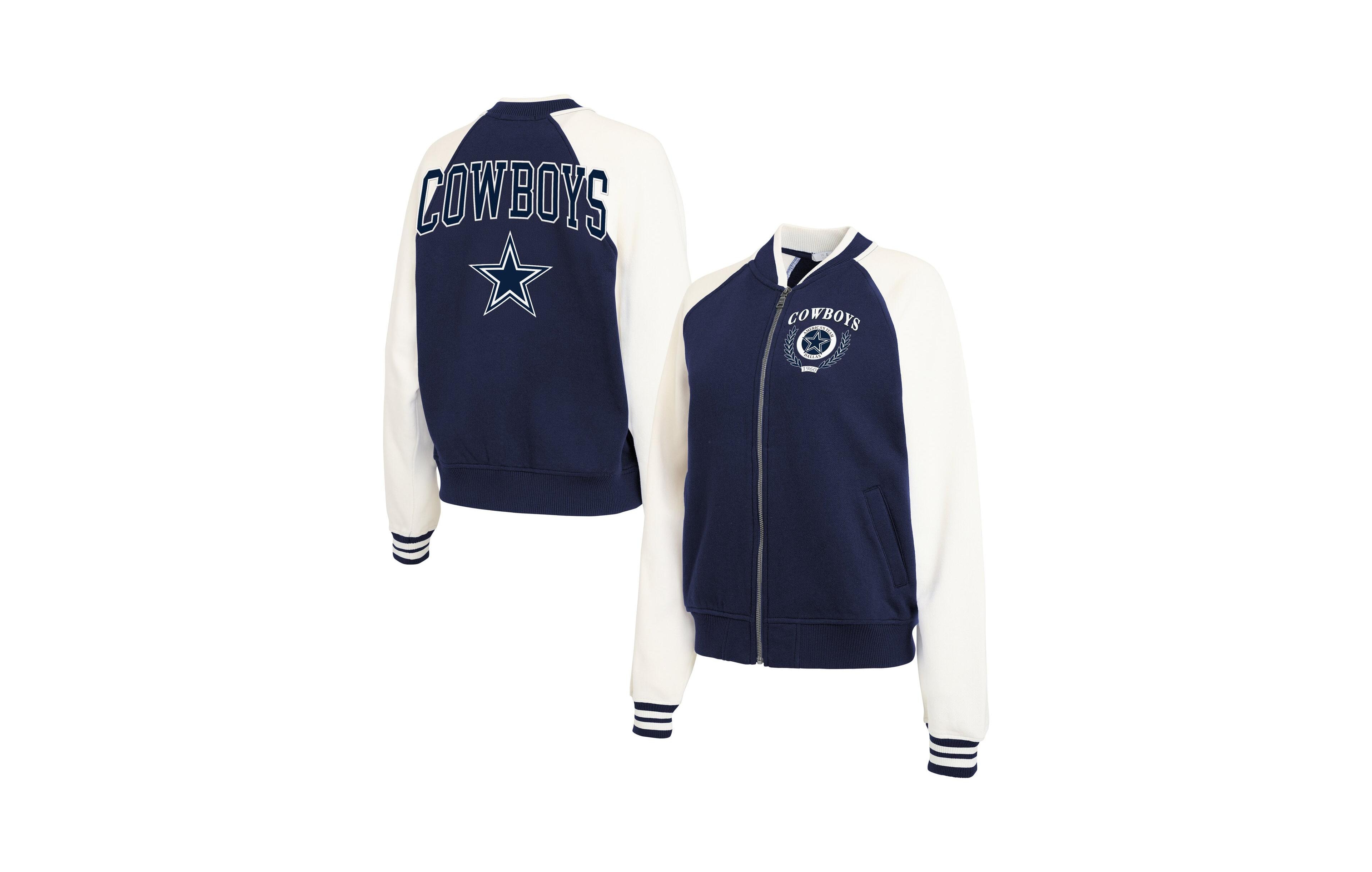 Wear by Erin Andrews Women's Dallas Cowboys Full-Zip Fleece Varsity Jacket