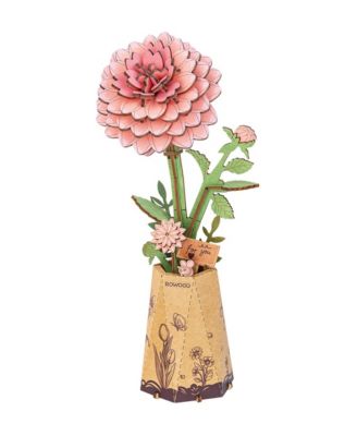 Orange Gerbera Daisy 3D Wooden Puzzle, Ages 14+